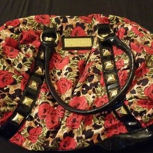 Betsey Johnson Rose and cheetah purse
